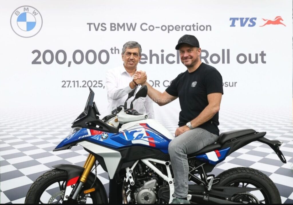 TVS Starts Manufacturing BMW F 450 GS in India | 2 Lakh Units Milestone Achieved